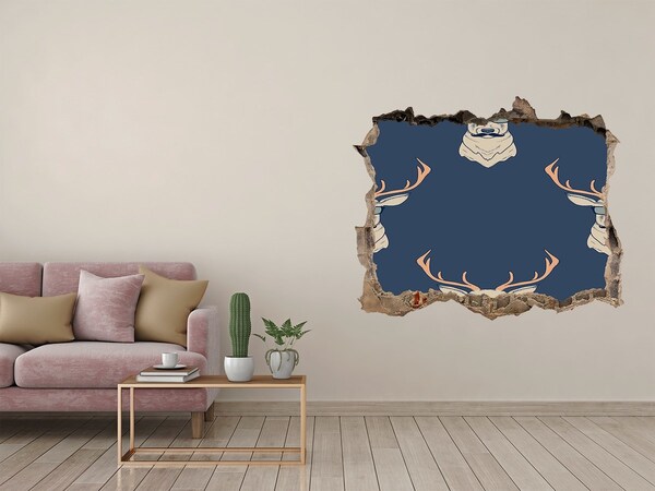 Sticker buco nel muro Cervo con gli occhiali da sole