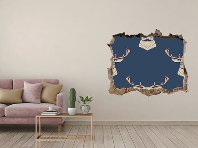 Sticker buco nel muro Cervo con gli occhiali da sole