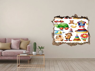 Finto buco nel muro 3D Giocattoli in un mondo colorato