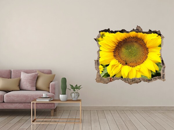 Sticker buco nel muro Girasole in cemento
