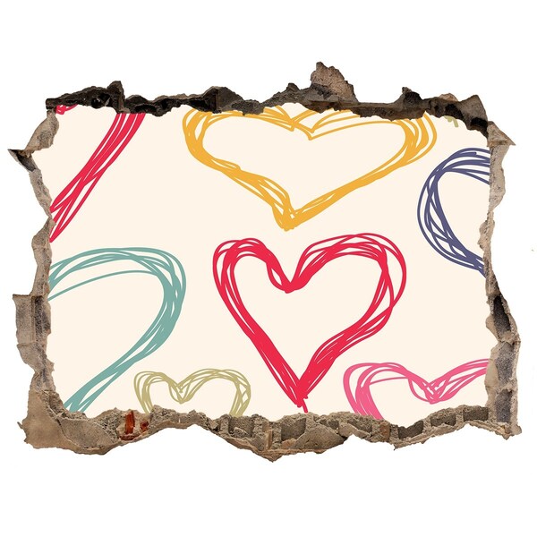 Finto buco nel muro 3D Cuore sul muro