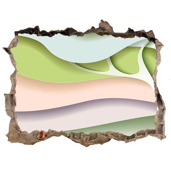 Adesivo buco nel muro Un muro in rovina che si affaccia sul paesaggio