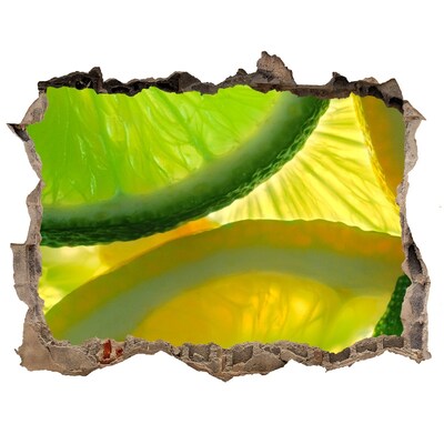 Adesivo buco nel muro Green Lime in a Hole in the Wall