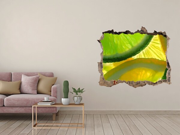Adesivo buco nel muro Green Lime in a Hole in the Wall