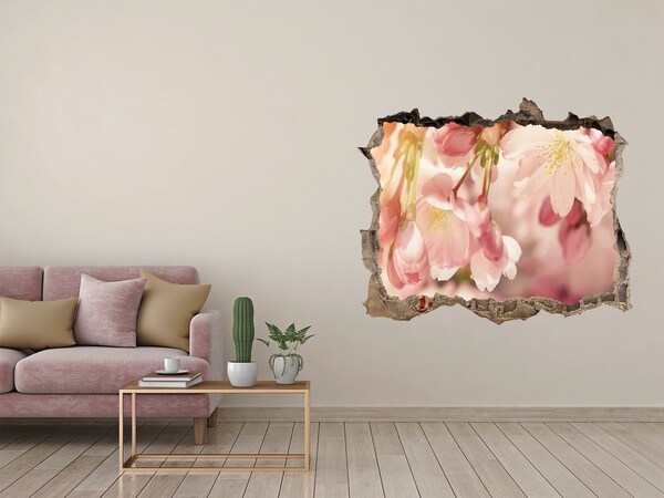 Finto buco nel muro 3D Un sogno floreale in cemento