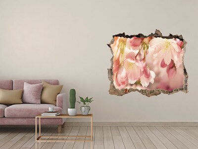 Finto buco nel muro 3D Un sogno floreale in cemento