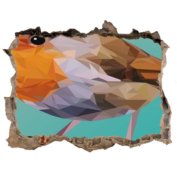 Adesivo buco nel muro Uccello nel buco nel muro