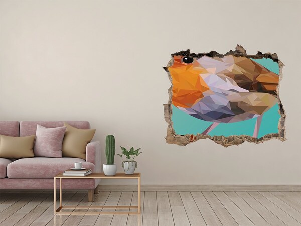 Adesivo buco nel muro Uccello nel buco nel muro