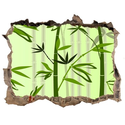 Finto buco nel muro 3D Foresta di bambù verde