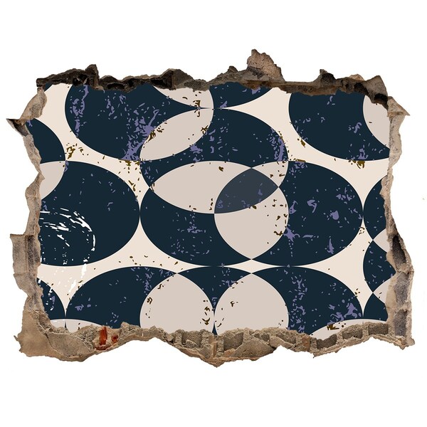 Sticker buco nel muro Design moderno con foro nel muro