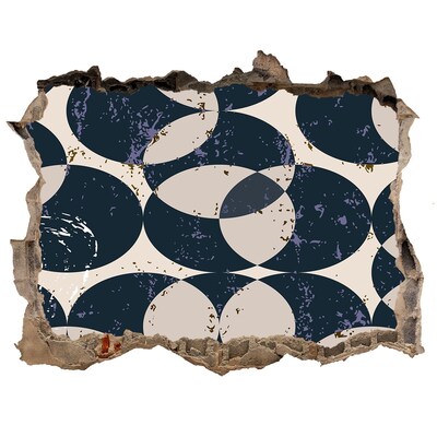 Sticker buco nel muro Design moderno con foro nel muro