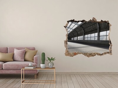 Adesivo buco nel muro Fascino urbano dietro il buco