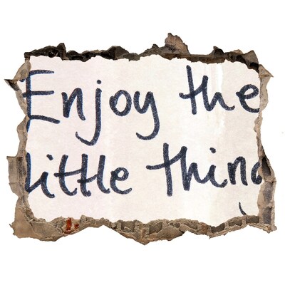 Adesivo buco nel muro Un muro danneggiato con un'iscrizione