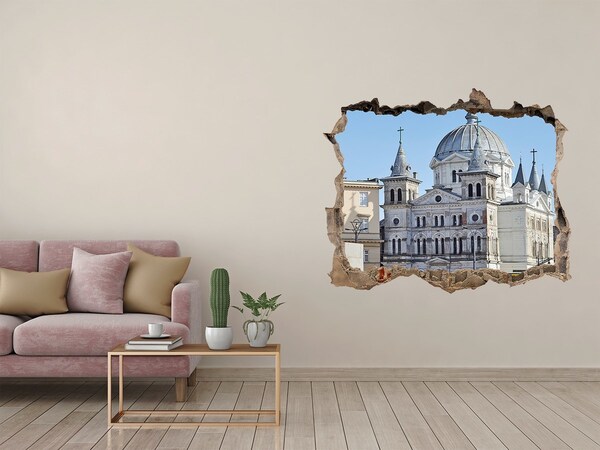 Sticker buco nel muro La cattedrale storica della città