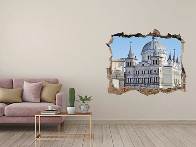Sticker buco nel muro La cattedrale storica della città