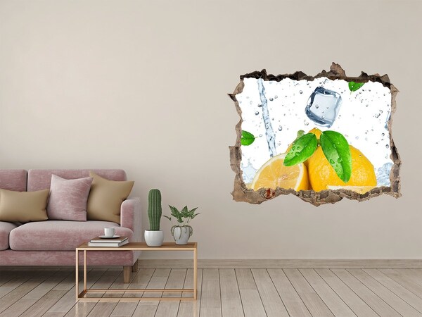 Sticker buco nel muro Rinfrescante al limone