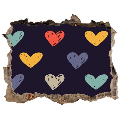 Finto buco nel muro 3D Cuore sul muro