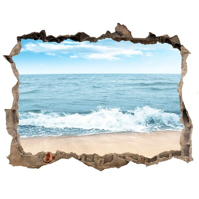 Finto buco nel muro 3D Vista della spiaggia