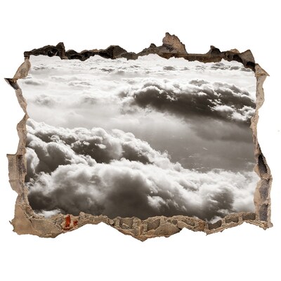 Finto buco nel muro 3D Vista delle nuvole