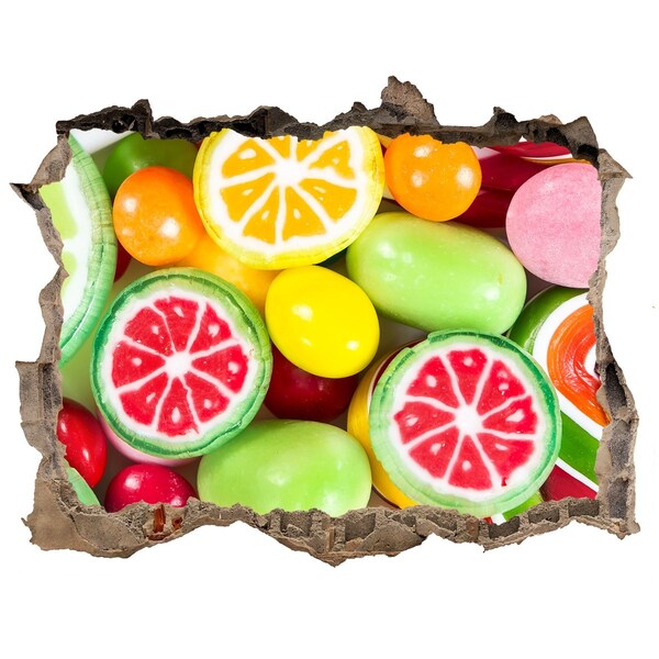 Finto buco nel muro 3D Dolce paradiso di caramelle