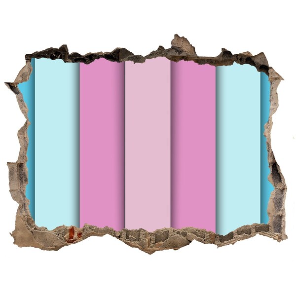 Finto buco nel muro 3D Un muro colorato in rovina