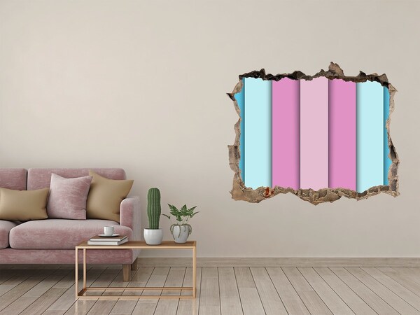 Finto buco nel muro 3D Un muro colorato in rovina