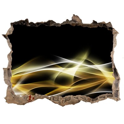 Sticker buco nel muro La crepa dorata nel muro