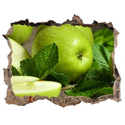 Sticker buco nel muro Mele verdi in giardino