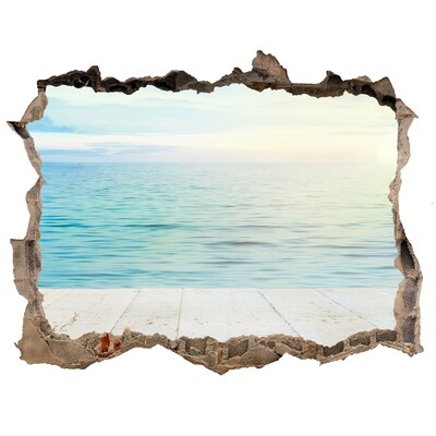 Finto buco nel muro 3D Vista mare