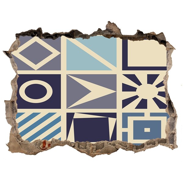 Sticker buco nel muro Geometria sul muro