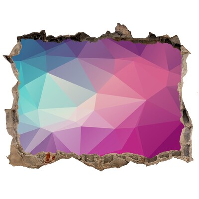 Adesivo buco nel muro Geometria nel buco