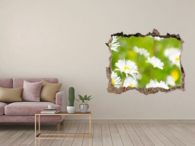 Sticker buco nel muro Un paradiso floreale dietro le mura