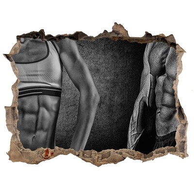 Sticker buco nel muro Forza e determinazione