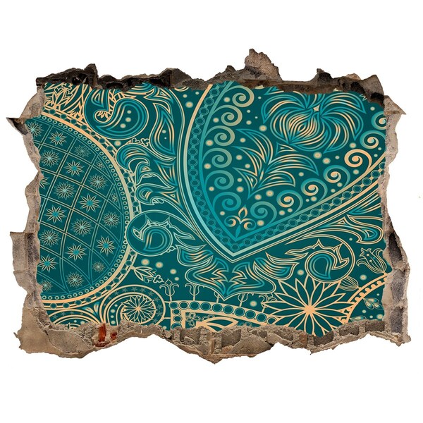 Sticker buco nel muro Fantasia boho verde