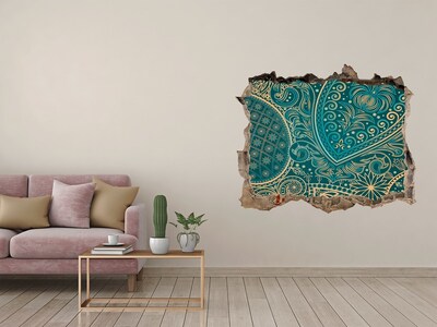 Sticker buco nel muro Fantasia boho verde
