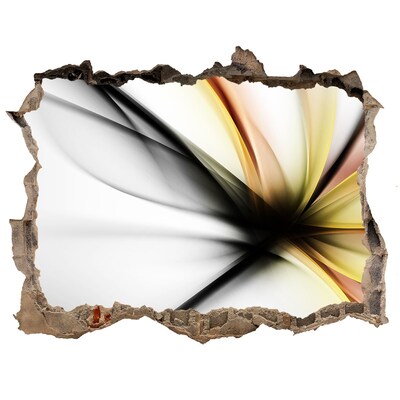 Adesivo buco nel muro Un muro spezzato con un motivo astratto