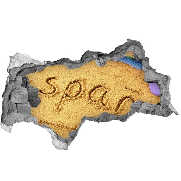 Finto buco nel muro 3D Spiaggia con sabbia