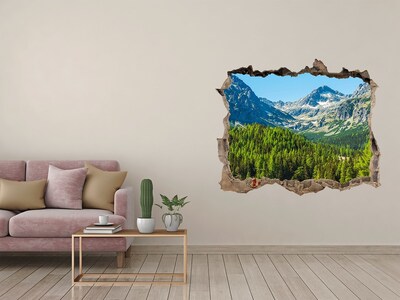 Sticker buco nel muro Paesaggio montano con lago