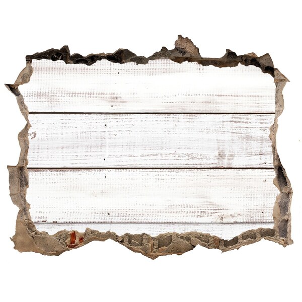 Adesivo buco nel muro Una tavola di legno in un buco nel muro