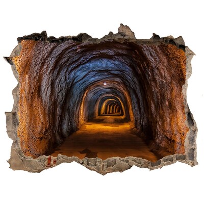 Finto buco nel muro 3D Misterioso tunnel tra le montagne