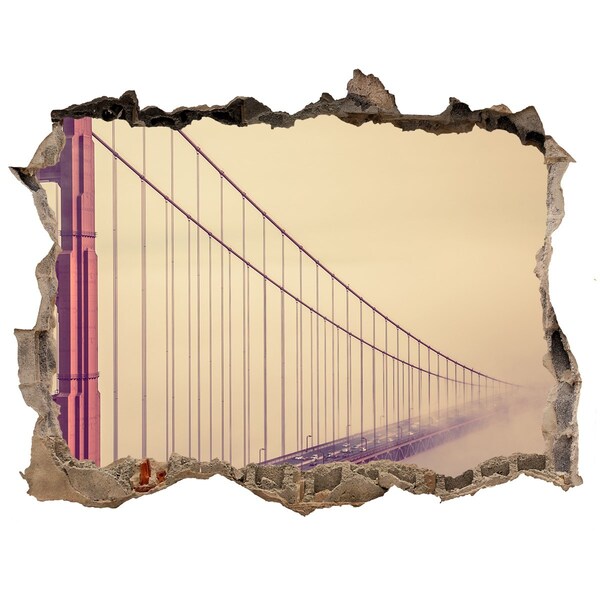 Finto buco nel muro 3D Il Golden Gate Bridge tra le nuvole