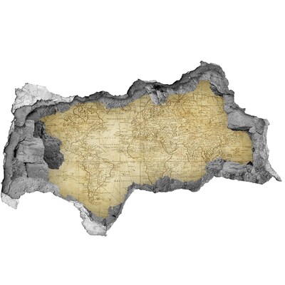 Finto buco nel muro 3D Antica mappa dell'Africa