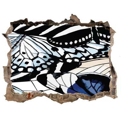 Sticker buco nel muro Farfalle in una composizione colorata