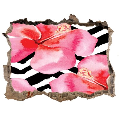 Finto buco nel muro 3D Fiore nel buco nel muro