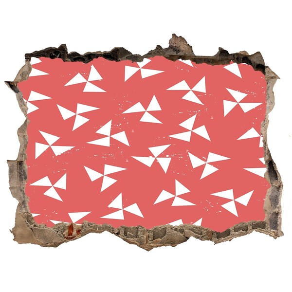 Sticker buco nel muro Fantasia in una tonalità di rosso
