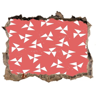 Sticker buco nel muro Fantasia in una tonalità di rosso