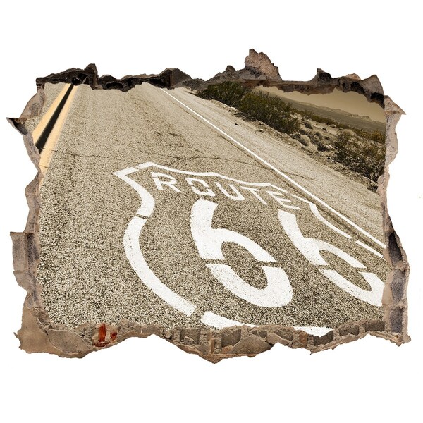 Finto buco nel muro 3D La Route 66 in cemento