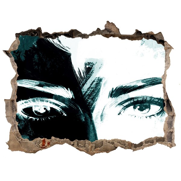 Adesivo buco nel muro Occhi di cemento