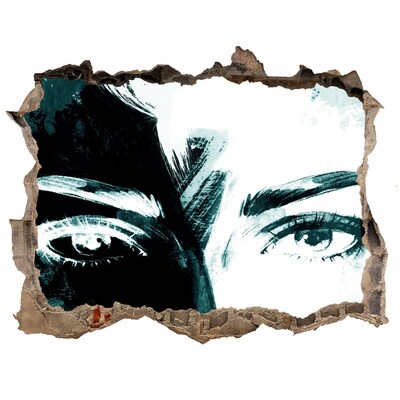 Adesivo buco nel muro Occhi di cemento