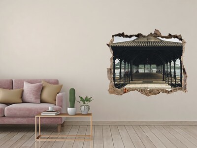 Finto buco nel muro 3D Vista del molo sull'acqua